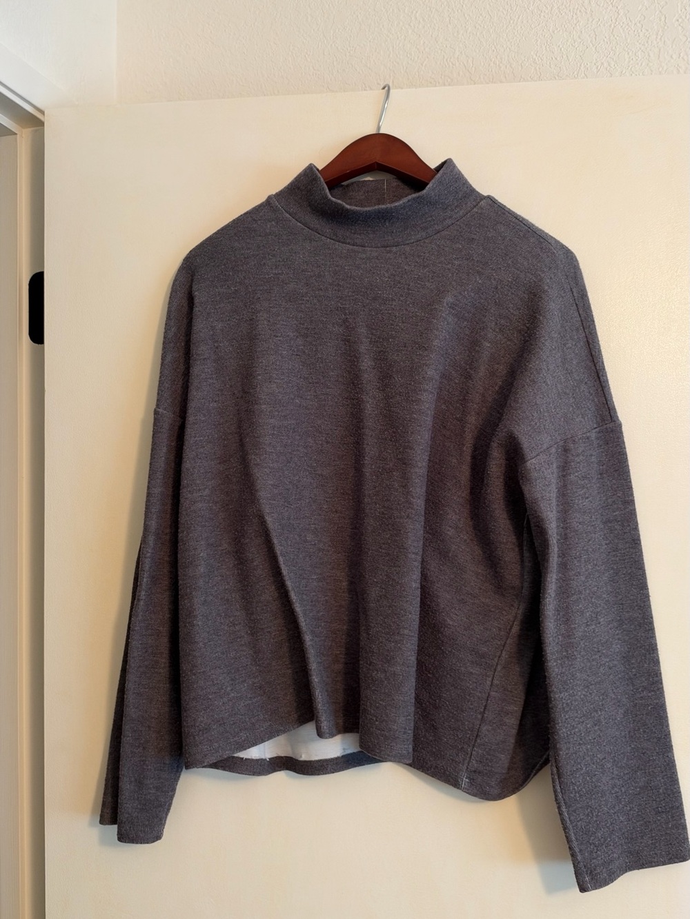 Forever 21 Charcoal Gray Mock Neck Sweatshirt